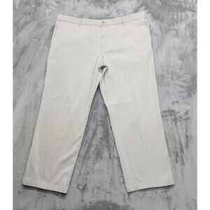 Dockers Pants Mens W44 L32 Beige Khaki Chino Relaxed Fit Flat Front Stretch